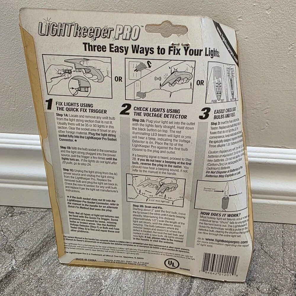 Light Keeper Pro Repair Tool For Incandescent Christmas Tree Light Sets